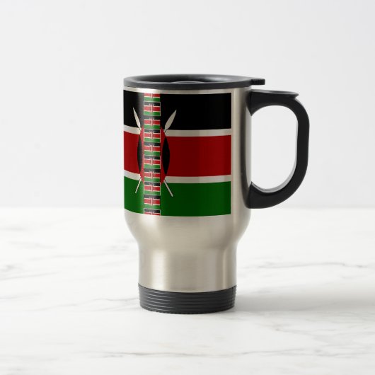 Mug De Voyage Drapeaux miniers sans fil du Kenya Frames Art (Droit)