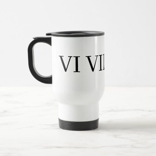 Mug De Voyage drôle 67 chiffre romain (Gauche)