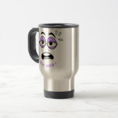 Mug De Voyage Drôle Aide Brûler Sleepy Face Cartoon (Devant gauche)