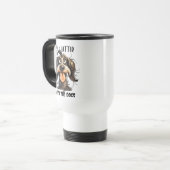 Mug De Voyage Drôle chien de meilleure vie sarcasme (Devant gauche)