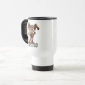 Mug De Voyage Drôle chien papa art de mots (Devant gauche)