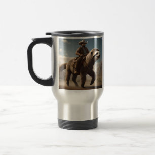 Mug De Voyage Drôle Cowboy À Cheval De Fente,