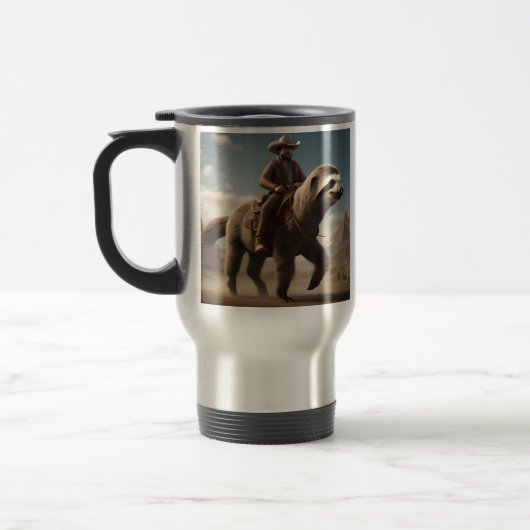 Mug De Voyage Drôle Cowboy À Cheval De Fente, (Gauche)