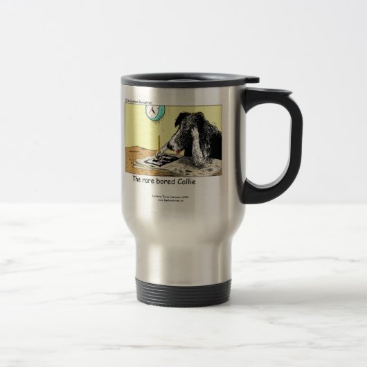 Mug de voyage drôle de Border Collie (Droit)