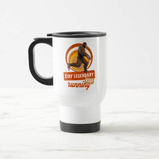 Mug De Voyage Drôle de motivation de course de Bigfoot (Gauche)