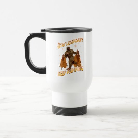 Mug De Voyage Drôle de motivation de course de Bigfoot (Gauche)