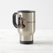 Mug De Voyage Drôle dessin animé de bison de buffle (Devant gauche)
