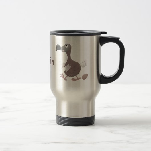 Mug De Voyage Drôle dessin animé d'oiseau de dodo (Droit)