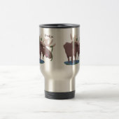 Mug De Voyage Drôle dessin animé d'orignal heureux (Centre)
