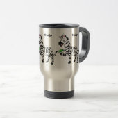 Mug De Voyage Drôle dessin animé zèbre (Devant droit)