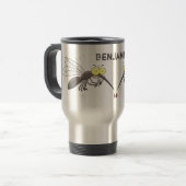 Mug De Voyage Drôle dessin d'insecte moustique (Devant gauche)