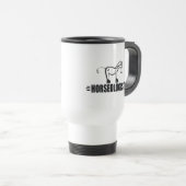 Mug De Voyage Drôle du cheval (Devant droit)