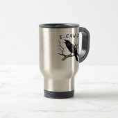 Mug De Voyage Drôle F-Caw-F Gothique Corbeau Humour Essentiel (Devant droit)