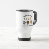Mug De Voyage Drôle Midwoman "At Your Cervix" mesure cm (Devant droit)