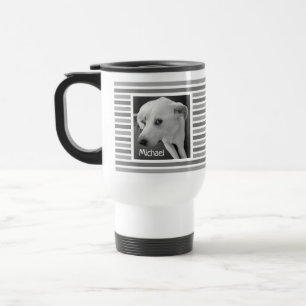 Mug De Voyage Drôle noir et blanc photo de mignon nom personnali