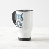 Mug De Voyage Drôle pas aujourd'hui sarcasme de chat (Devant gauche)