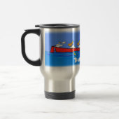Mug De Voyage Drôle pélicans rameurs dessin animé (Gauche)