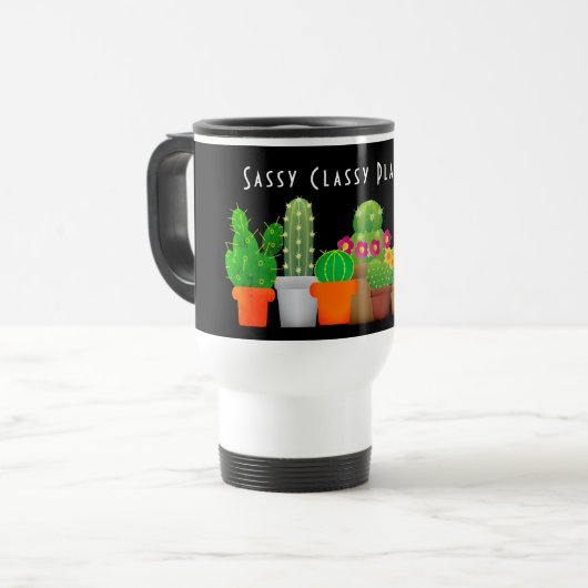 Mug De Voyage Drôle Plante Lady Cactus Succulent (Devant gauche)