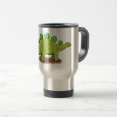 Mug De Voyage Drôle stegosaurus dinosaure dessin animé (Devant droit)