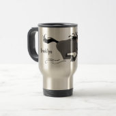 Mug De Voyage Drôle wildebeest tourner dessin animé illustration (Devant gauche)