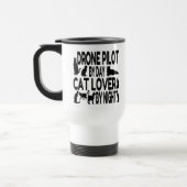 Mug De Voyage Drone Pilot aime les chats (Gauche)