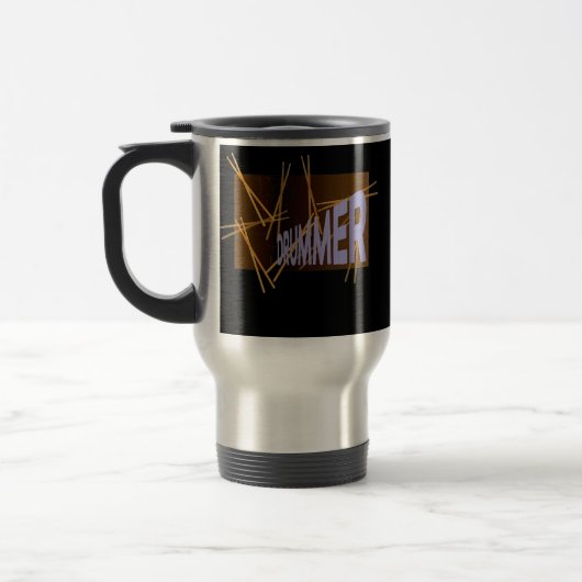 Mug De Voyage Drummer Skins Kit Men Musical Present (Gauche)