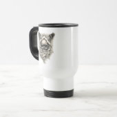 Mug de voyage du crâne ailé par les couleurs profo (Devant gauche)