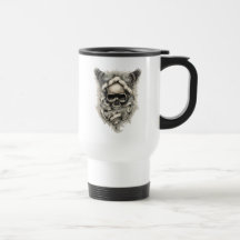 Mug de voyage du crâne ailé par les couleurs profo