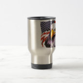 Mug De Voyage Eagle chauve avec une larme - drapeau des (Centre)