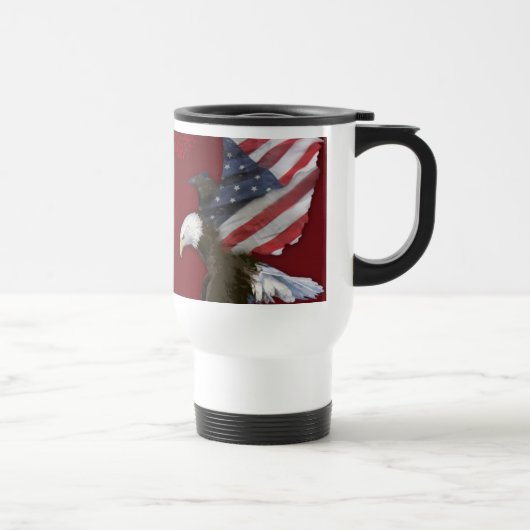 Mug De Voyage Eagle Drapeau Voyage Mug (Droite)