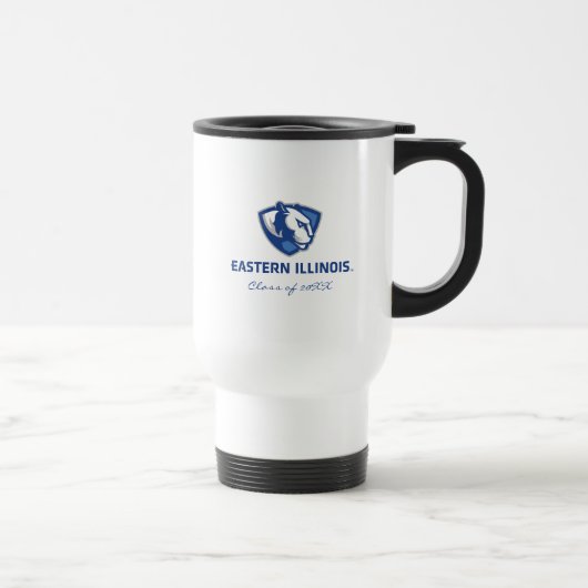 Mug De Voyage Eastern Illinois Panthers Head and Wordmark Logo (Droite)