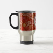 Mug De Voyage Écarlate rouge Paisley (Gauche)