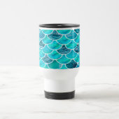 Mug De Voyage Échelle de sirène motif turquoise menthe vert bleu (Centre)