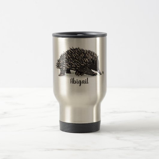 Mug De Voyage Echidna mignonne avec dessin animé d'abeille (Centre)