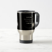Mug De Voyage Éclipse solaire double datée 2024 & 2017 (Devant droit)