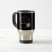 Mug De Voyage Éclipse solaire double datée 2024 & 2017 (Devant gauche)