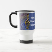 Mug De Voyage École de musique Merci Blue Spiral Swirl (Gauche)