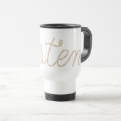 Mug De Voyage ÉCOUTER Corde Texte sur Blanc (Devant droit)