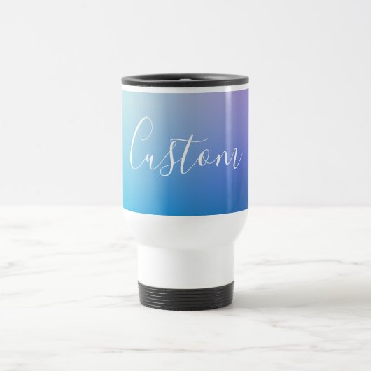 Mug De Voyage Écriture de script modifiable moderne | Ombre colo (Centre)