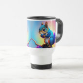 Mug De Voyage Écureuil Bleu Mangeant Un Fruit-323232 (Devant droit)