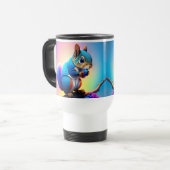 Mug De Voyage Écureuil Bleu Mangeant Un Fruit-323232 (Devant gauche)