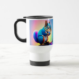 Mug De Voyage Écureuil Bleu Mangeant Un Fruit-323232
