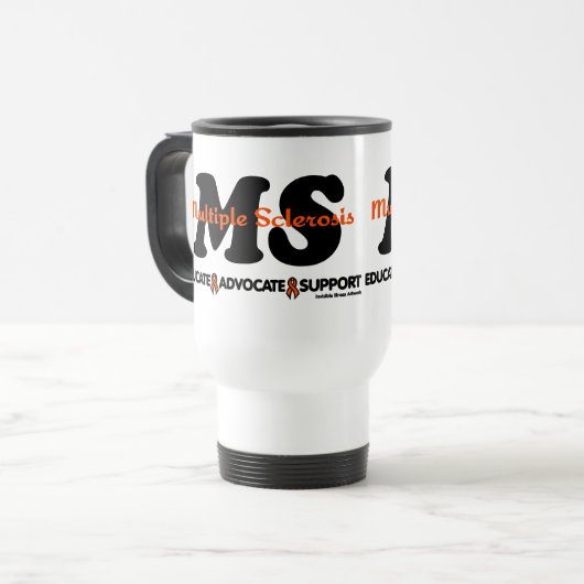 Mug De Voyage Éduquer le support de l'avocat...MS (Devant gauche)