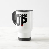 Mug De Voyage ELBOWS UP Bold Distressed Typographie (Devant gauche)