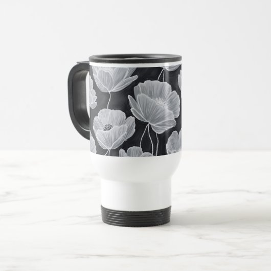 Mug De Voyage Elegant and Whimsical Poppies (Devant gauche)