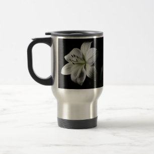 Mug De Voyage Élégant blanc Lily Voyage Mug