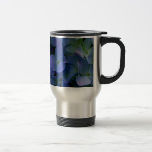 Mug De Voyage Élégant bleu pourpre bleu pourpre floral