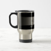 Mug De Voyage Élégant écriture de script de monogramme modifiabl (Gauche)
