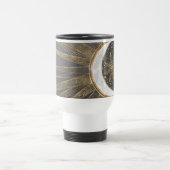 Mug De Voyage Elegant Gold Doodles Sun Moon Mandala Design (Centre)
