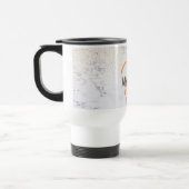 Mug De Voyage Élégant marbre blanc et fausse parties scintillant (Gauche)